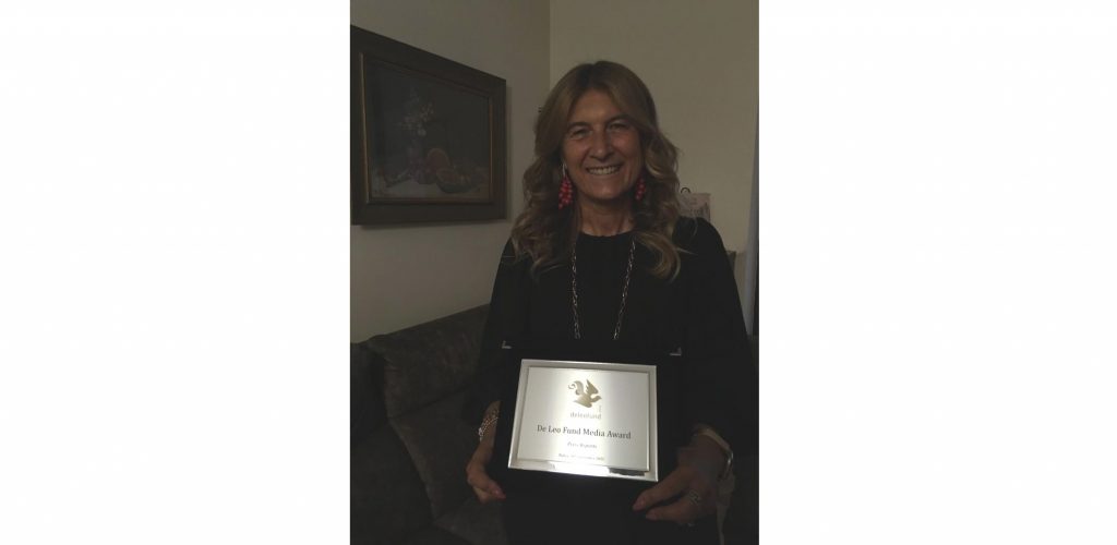 A MONICA COLOMBO IL “DE LEO FUND MEDIA AWARD” PER LA VICENDA SEID VISIN