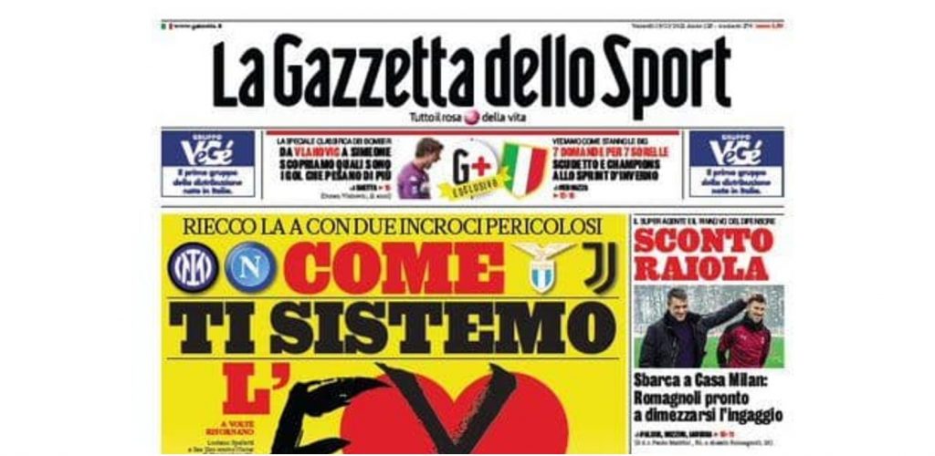 GLGS, DA RAIOLA COMPORTAMENTO “INACCETTABILE” VERSO LA “GAZZETTA”