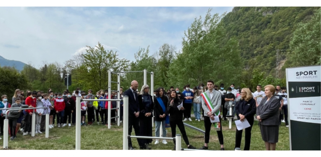 SPORT NEI PARCHI: A CENE UNA PALESTRA A CIELO APERTO